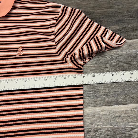 Nike Dri Fit Disney Parks Mickey Mouse Mens‎ M Striped Victory Golf Polo Shirt - Picture 8 of 10